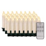40er LED Kerzen Lichterkette mit Fernbedienung – Flammenlose Weihnachtskerzen für Baum & Deko