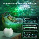 One Fire Sternenhimmel Projektor mit 15 Farben & Einschlafmusik – Nachtlicht mit Fernbedienung – Bild 6