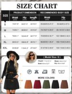 HEEKPEK Damen Cordrock A-Linie mit hoher Taille – Vintage Minirock für Herbst & Winter – Bild 6