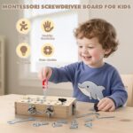 Vanplay Montessori Holzspielzeug mit Schraubendreher-Set – Motorikspielzeug ab 3 Jahren – Bild 3