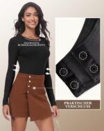TNNZEET Langarm-Body Damen mit Viskose & Elasthan – Eleganter Bodysuit für Büro & Freizeit – Bild 6