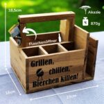 WORKEFIED Grillbox aus Akazienholz mit Flaschenöffner – Praktische Aufbewahrung für Grillmeister – Bild 2