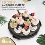 Ohuhu Kuchen Transportbox 3 in 1 – Tortenbox für 25 cm Kuchen mit Doppelgriffen – Bild 4