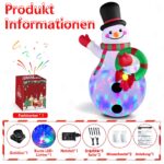 Danxilu Aufblasbarer Weihnachtsschneemann 1,83m mit rotierenden LED-Lichtern – Gartendeko – Bild 8