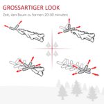 HOMCOM Künstlicher Weihnachtsbaum 180 cm mit 300 LED & Schnee – Tannenbaum für Innen – Bild 7