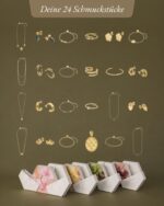 Purelei Schmuck Adventskalender 2026 – 24 Gold Schmuckstücke aus wasserfestem Edelstahl für Damen – Bild 8