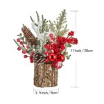 MYELLU Mini Weihnachtsbaum 28 cm – Künstlicher Christbaum für Tisch & Deko – Bild 3