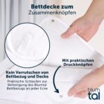Blumtal 4-Jahreszeiten Bettdecke 135x200 cm – Kombidecke mit Druckknöpfen, OEKO-TEX – Bild 2