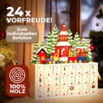 SPIELWERK® Adventskalender Winterlandschaft – Holz-Adventskalender zum Selberbefüllen – Bild 3