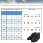 TIESTRA Herrenhausschuhe Winter mit Memory Foam & Lammfell – Warme Filzpantoffeln für breite Füsse – Bild 7