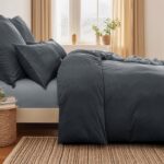 Aisbo Plüsch Bettwäsche 135x200 4teilig Grau – Teddy Fleece Winterbettwäsche mit Reissverschluss – Bild 7