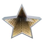hellum LED Infinity Stern warmweiss Ø29,5cm – 3D Effekt Weihnachtsdeko mit Timer & Batterie