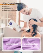 Telepepe beheizte Augenmaske mit Akku – Wärmebrille 3 Stufen, waschbar (Lila) – Bild 5