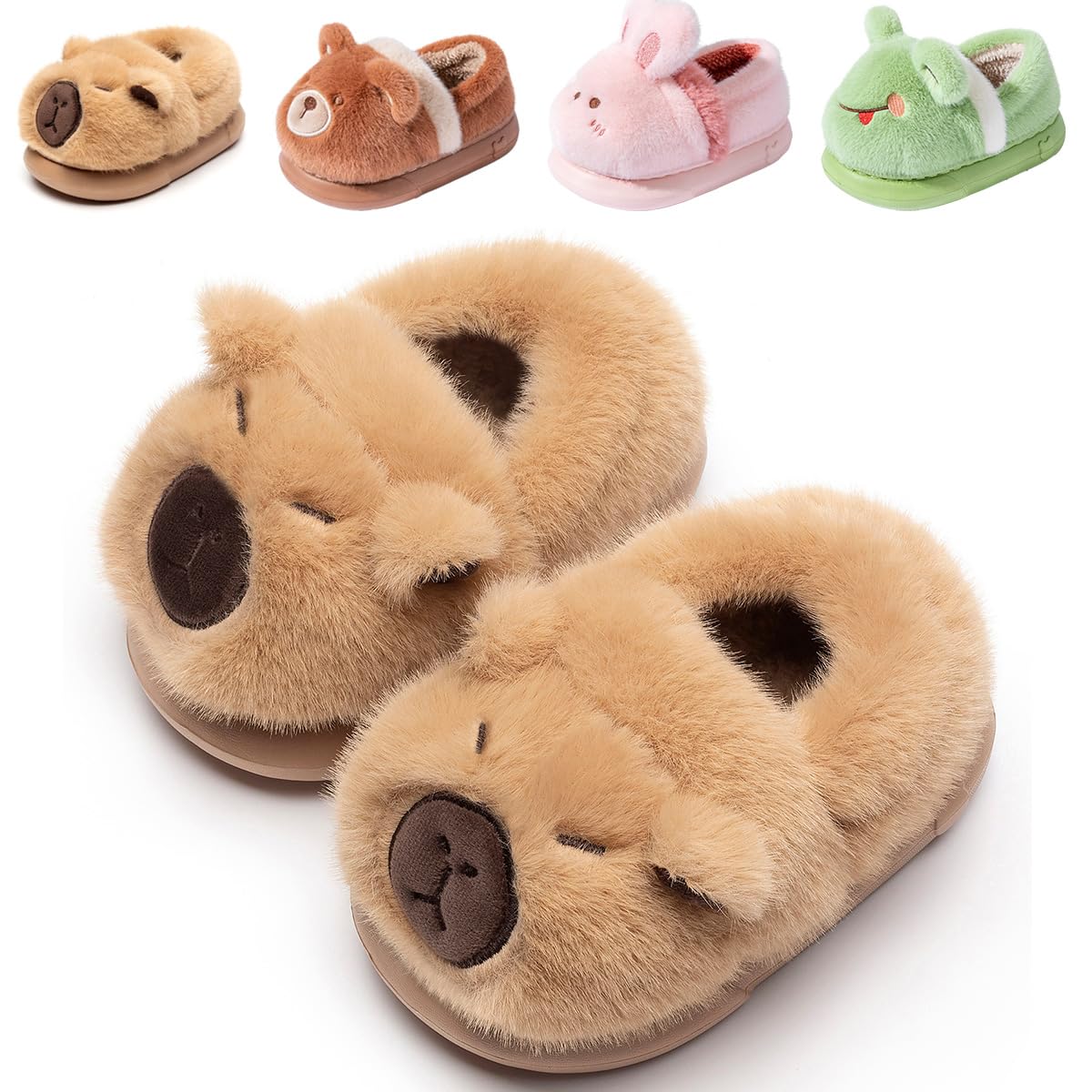 71ismMzsUML._SY1200_.jpg DRECAGE Kinder Hausschuhe mit Plüsch-Futter – Warme Winter Pantoffeln für Mädchen & Jungen – Bild 1