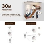HBN 4er Funksteckdosen-Set mit Fernbedienung – 16A/3.680W Reichweite 30m – Bild 3