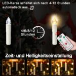 AufuN LED Weihnachtskerzen 40er Set Warmweiss – Fernbedienung & Klammern – Bild 5