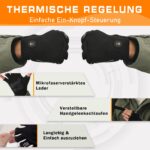 uncn Beheizte Fingerlose Handschuhe mit Touchscreen – Wiederaufladbar für Winter & Arbeit – Bild 5