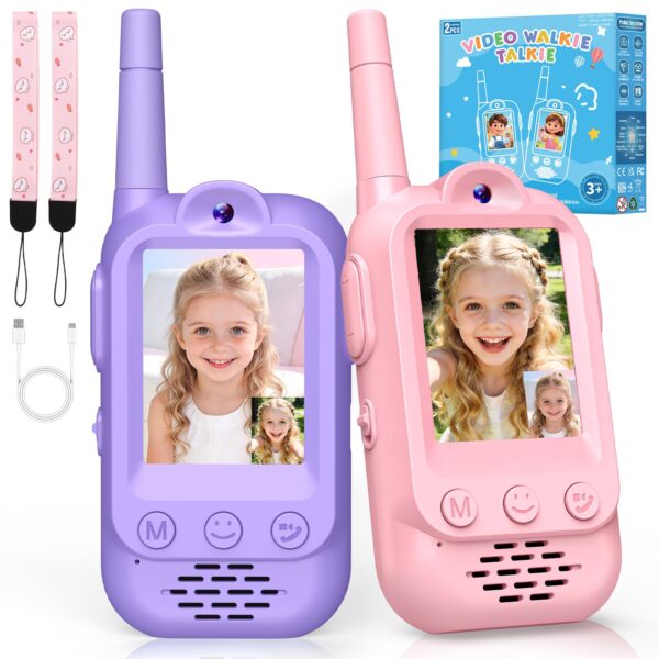 iKidiki Video Walkie Talkie für Kinder ab 3 Jahren – HD Videoanrufe mit Spracheffekten