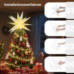Sky angle 3D LED Weihnachtsstern 60 cm – Warmweisse Beleuchtung mit Timer für Innen & Aussen – Bild 5