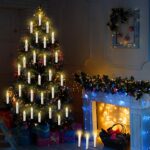 40er LED Kerzen Lichterkette mit Fernbedienung – Flammenlose Weihnachtskerzen für Baum & Deko – Bild 3