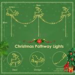 Quntis 2m LED Rentiere mit Schlitten – 129 LEDs IP65 Weihnachtsdeko Außen mit Timer & 8 Modi – Bild 3