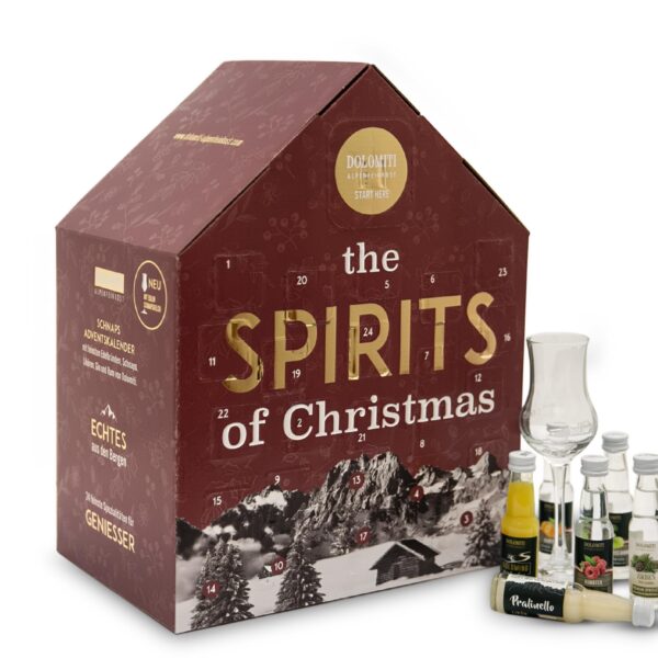Dolomiti Schnaps- & Likör Adventskalender 2026 mit Kelch – Prämium Genusskalender