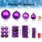 Briful 25er Christbaumkugeln-Set 6cm – Bruchsichere Weihnachtskugeln aus Kunststoff – Bild 4