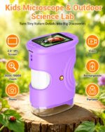 Ashfly Kinder-Mikroskop mit 1080P HD Display – 200x Vergrösserung für Entdeckungen – Bild 2
