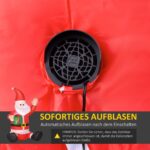HOMCOM Aufblasbarer Weihnachtsmann 120cm mit LED-Beleuchtung – IP44 Weihnachtsdeko für Innen & Aussen – Bild 6