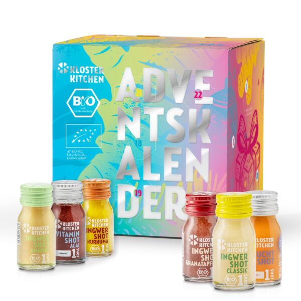 Kloster Kitchen Bio Ingwer Shots Adventskalender 2026 – 35 Portionen Premium-Getränke