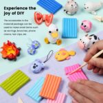ARTFLY Polymer Clay Set mit 50 Farben & 18 Werkzeugen – Modelliermasse für kreative DIY-Projekte – Bild 3