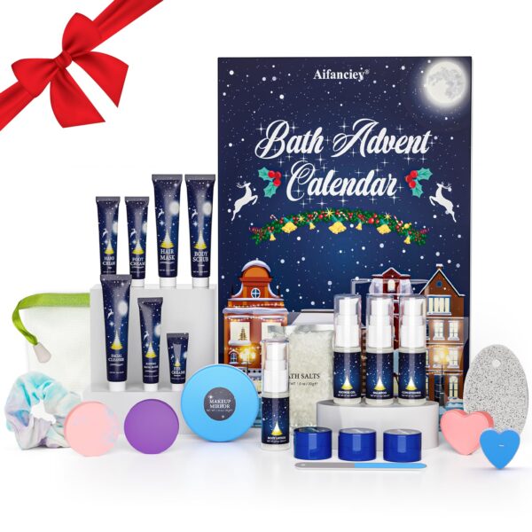 Aifanciey Adventskalender 2026 mit 24 Bade- & Körperpflegeprodukten – Luxus-Geschenk für Frauen & Mädchen