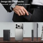 TENBST Herren Geldbörse mit RFID Schutz – Slim Wallet mit 8 Kartenfächern & Münzfach – Bild 3