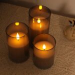 Forever Speed 6er-Set LED-Kerzen Grau Glas – Aufladbar mit Fernbedienung & Timer – Bild 5