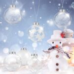 Kesote Weihnachtskugeln Weiß 24er Set 6 cm – Kunststoff Christbaumschmuck mit Glitzer – Bild 7