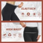 HIPOWER 3er Pack Thermo Leggings Damen – Fleece gefüttert, High Waist, mit Taschen – Bild 4