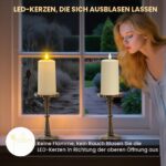 SoulBay LED Kerzen 4er Set Aufladbar – Blasfunktion & Fernbedienung für sichere Dekoration – Bild 2