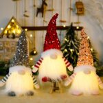 ACAREY Weihnachtswichtel 3er Set mit LED Licht – Festliche Plüsch Dekorationen für Innen – Bild 4