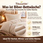 Träumschön Biber Bettwäsche 2tlg. 135x200 cm – Winterlandschaft aus 100% Baumwolle – Bild 8