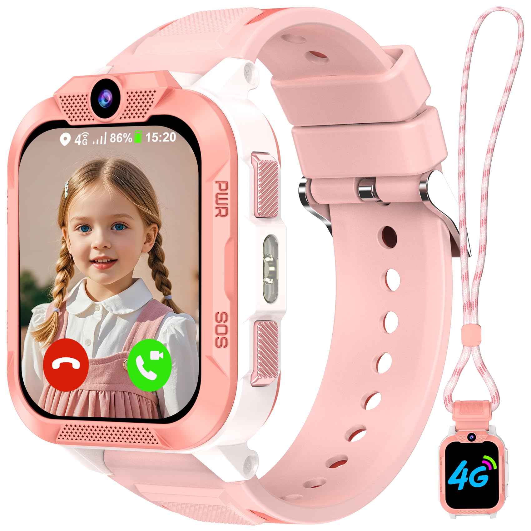 Baolubao 4G Kinder Smartwatch mit GPS, Telefon & SOS – Kinderuhr für 4–12 Jahre