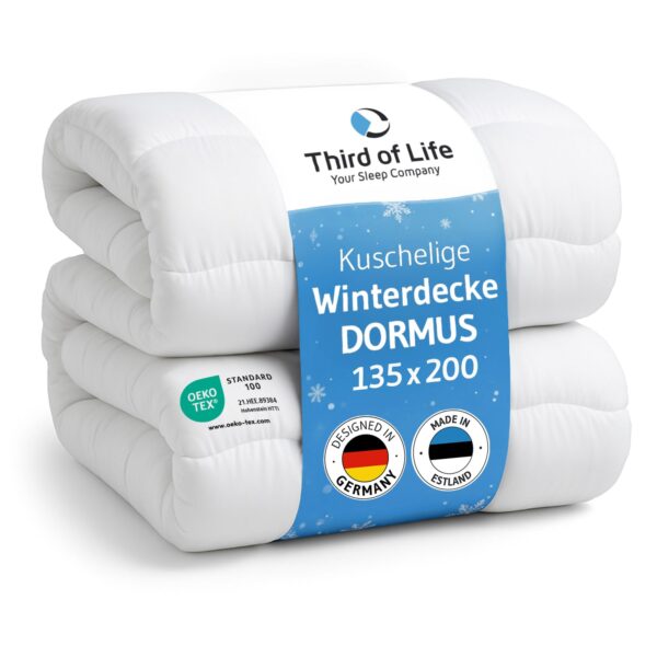 Winterbettdecke 135x200 cm – Wärmende Steppdecke mit Öko-Tex 100 für erholsamen Schlaf