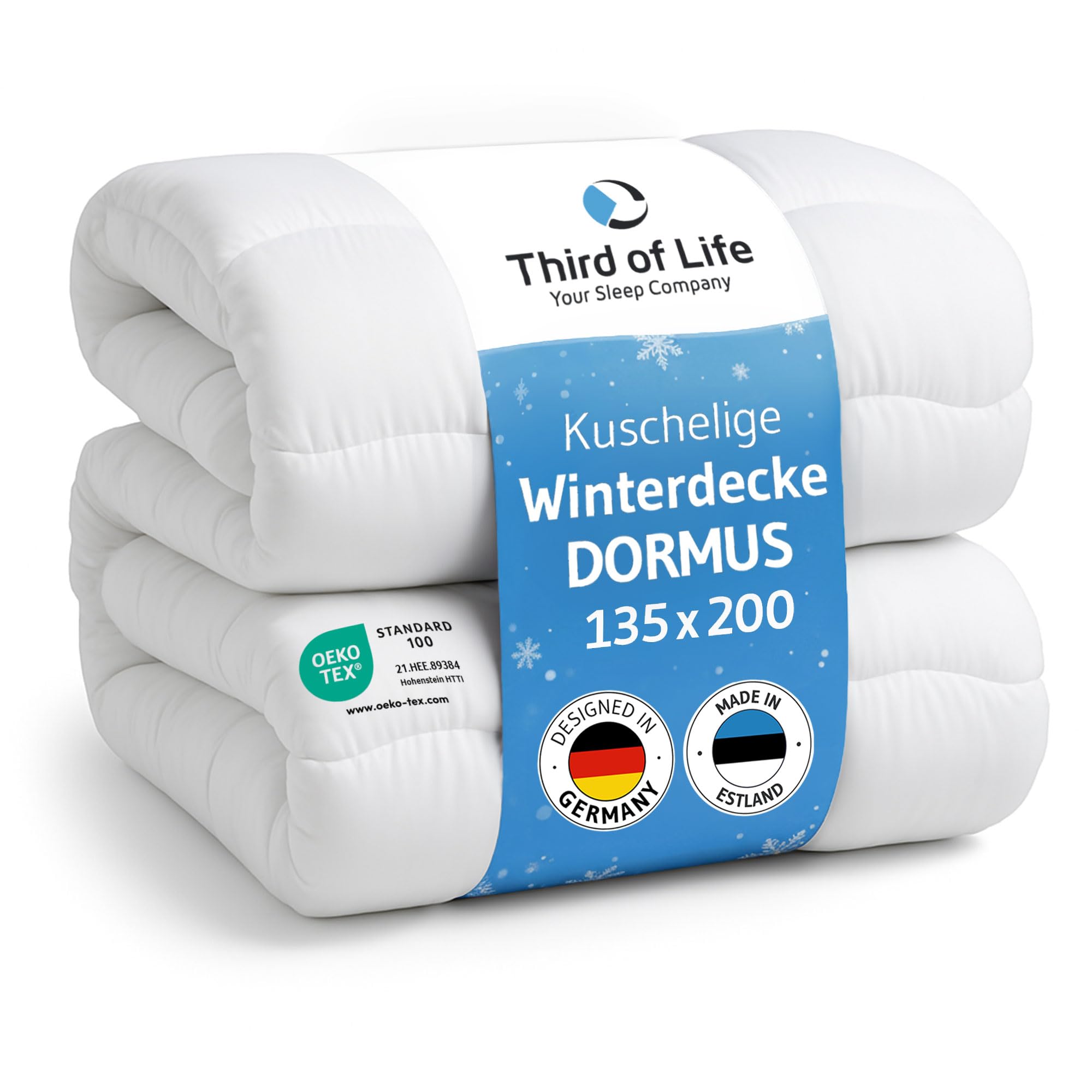 Winterbettdecke 135x200 cm – Wärmende Steppdecke mit Öko-Tex 100 für erholsamen Schlaf