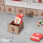 Spielwerk Adventskalender Nikolausschlitten Holz mit LED – Wiederverwendbar & zum Selbstbefüllen – Bild 2