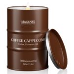 M&SENSE Cappuccino Duftkerze 320g – 70 Stunden Brenndauer aus Sojawachs