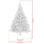 Künstlicher Weihnachtsbaum 180 cm weiss mit Metallständer – Klappbar & Schneetanne – Bild 3