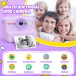 HiMont Kinder-Sofortbildkamera 1080P mit 32GB & Druckpapier – Violett – Bild 2