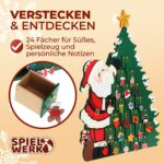 SPIELWERK® Adventskalender Weihnachtsmann zum Selberbefüllen – Wiederverwendbar aus Holz – Bild 3