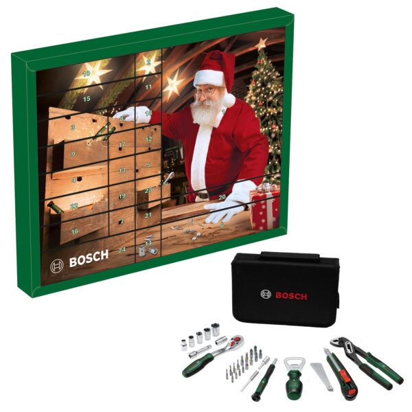 Bosch Adventskalender 2026 – 44-teiliges Handwerkzeug-Set mit Aufbewahrungstasche