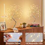 DELICHTER 2er Pack Lichterbaum 45 cm mit 108 warmweissen LEDs – USB/Batteriebetrieb – Bild 6