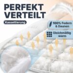 KNERST Winterbettdecke 135×200 cm – Daunen & Federn Kassettendecke Made in Germany – Bild 3
